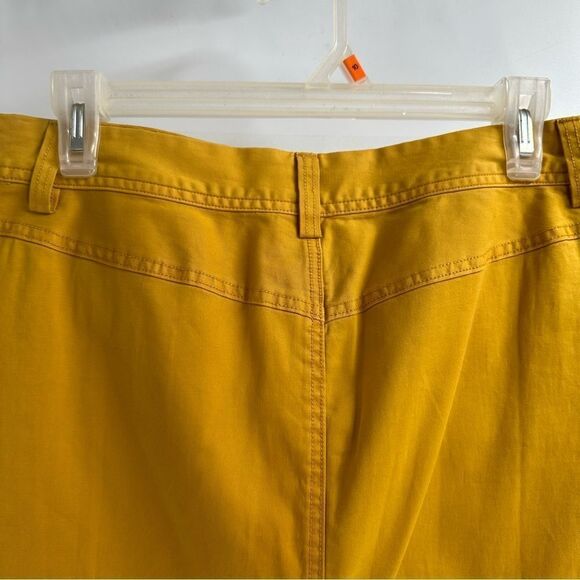 Orvis Size 6 Mustard Yellow Cotton w/Stretch Straight Skirt - Picture 7 of 9